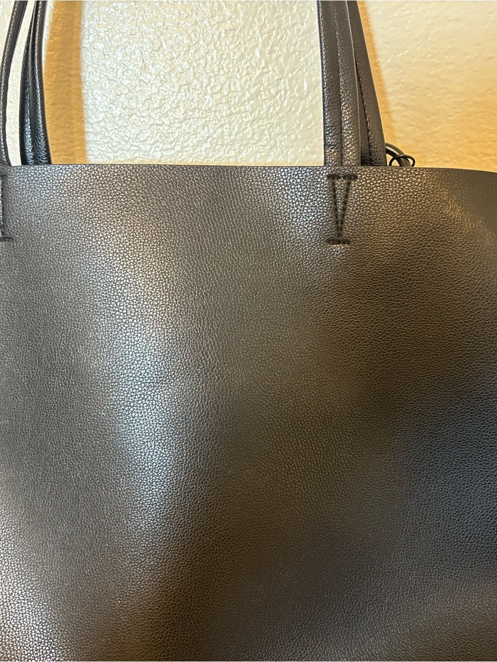 Victoria's Secret Black Leather-Look Large Tote - Picture 3 of 6